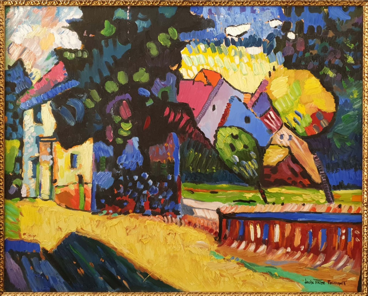 N°547 Kandisky "la maison verte" 92X73, 38000 Euros à vendre (copie de maître)